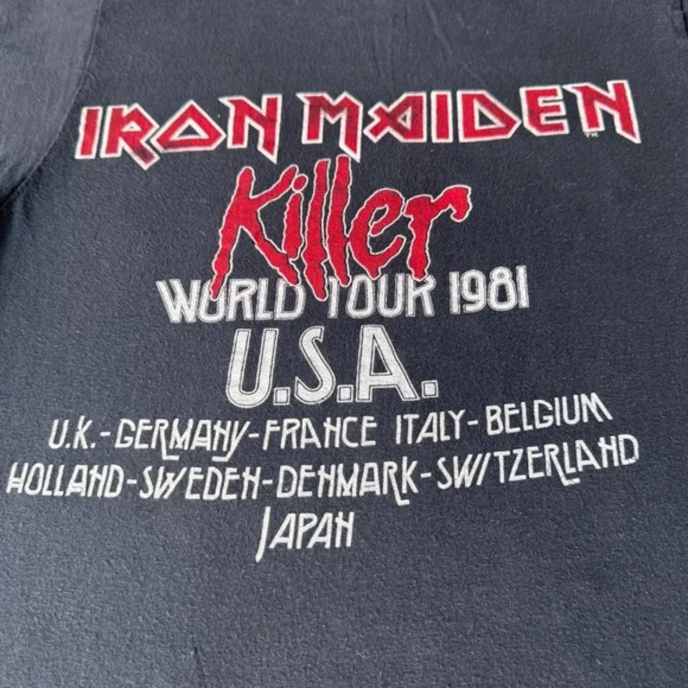 1981 Iron Maiden Killers Tour‎ Tee M Screen Stars VTG Metal Eddie Single Stitch